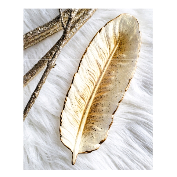 Artisan Jewelry - Resin Feather Trinket Dish, Jewelry Dish